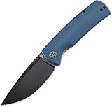 Petrified fish PFP01,Beluga, k110 steel folding knife G10 handle Front flipper outdoor Camping survival hunting EDC tool knives (Brlue Micarta Stonewashed)