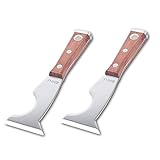 CHILI Tools 2PC. 5 IN 1 Stainless Steel Paint Scraper With Wooden Handle Hammer End, Made In Taiwan