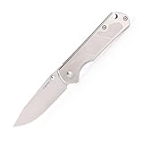 Sanrenmu 7010 Folding Pocket Knife EDC Knife 12C27 Blade Frame Lock Stainless Steel Handle with Clip