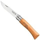 OPINEL No7 Carbon Steel Folding Pocket Knife with Beechwood Handle