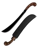 Condor Tool & Knife Golok Heavy Duty Machete with Leather Sheath - 1075 High Carbon Steel - Hand Crafted Leather Sheath - Tactical Machete - 0.2in Thick - 14.5in Blade - 30.7oz