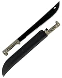 Condor Tool & Knife El Salvador Machete - 1075 High Carbon Steel - 3mm Thick Full Tang Machete with a Micarta Handle and a Hand Crafted Welted Leather Sheath - 18in Blade - 31.5oz