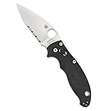 Spyderco Manix 2 Folding Pocket Knife with 3.3' CPM S30V Steel Blade and G-10 Handle - EDC Knife for Men and Women, Perfect for Hunting, Tactical, Camping, Survival, Hiking - PlainEdge - C101GP2