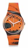 Swatch New Gent Unisex Watch Casual Bioceramic Pink Quartz Waterproof Barns-Graham'S Orange and Red On Pink