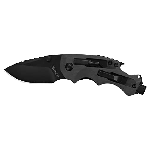 Kershaw Shuffle DIY Compact Multifunction Pocket Knife (8720), 2.4 Inch 8Cr13MoV Steel Blade with Black Oxide Coating, Every Day Utility Knife with Carbon Strength and High Tech Function, 3.5 oz.