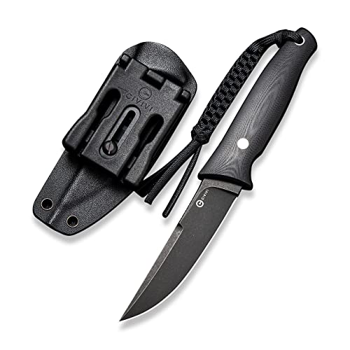 CIVIVI Tamashii Fixed Blade Knife with 4.07’’ D2 Blade G10 Handle, Kydex Sheath, T-clip for EDC Outdoor Carry C19046-3