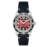 Spinnaker Mens 43mm Fleuss Automatic Oxblood Red Watch with Genuine Leather Strap SP-5055-07