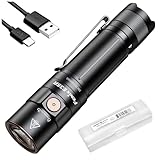 Fenix E35R EDC Flashlight, 3100 Lumens USB-C Rechargeable High Lumen Performance Flashlight with LumenTac Organizer (Black)