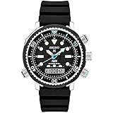 SEIKO SNJ035 Solar Analog-Digital Dive Watch for Men - Prospex Collection - Special Edition, LumiBrite Display, Alarm - 200M Water Resistant