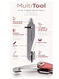 KeySmart MultiTool - 5-in-1 Multi-Purpose Keychain Tool with Box Opener, Ruler, Pry Bar, Phillips and Flat Head Screwdriver - EDC Gear Mini Multitool, and Keychain Accessories - 1st Gen