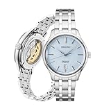 SEIKO SRP53- Presage Collection - Patterned Stone Blue Dial - Stainless Steel Wrist Band, Sapphire Crystal Display - Water-Resistant 30M