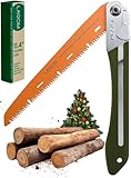 LAGOM Folding Camp Saw for Cutting Branches, 11.4' Straight Blade | SK5 Steel, Ergonomic Handle, One-Hand Use, Secure Lock | Foldable Pruning Tool for Camping, Gardening, Survival, Kayaking, Outdoors