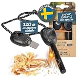 Light My Fire Flint Fire Starter Ferro Rod Survival Tool Fire Steel Army Bushcraft Gear Flint and Steel Magnesium Fire Starter Kit - 3/8” 2-in-1 Fire Starters for Campfires 12,000 Strikes
