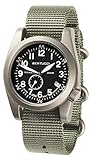 BERTUCCI A-11T Americana 13334 Mens Defender Drab Nylon Band Black Quartz Dial Watch