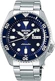 SEIKO SRPD51 Automatic Watch for Men - 5 Sports - Blue Sunray Dial, Day/Date Calendar, LumiBrite Hands and Markers, and Rotating Bezel, 100m Water-Resistant