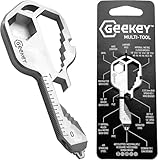 Geekey Keychain Multitool – EDC Tool with 16+ Functions | Small Bottle Opener keychain with Screwdriver, Wrench, and Box Cutter for Travel, Outdoor, and Everyday Use – TSA Safe