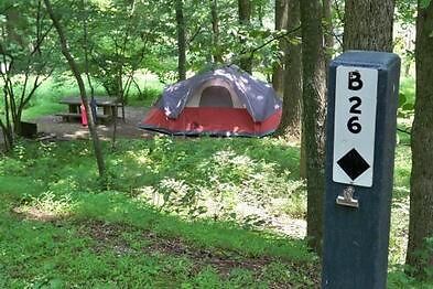 shaded hiking close by camp